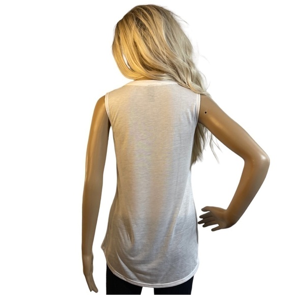 Messy Hair Bun "I didn't plan on getting out of the car" White Hand crafted tank - Picture 5 of 9